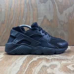 Nike Women’s Air Huarache Run Triple Black Athletic Shoes